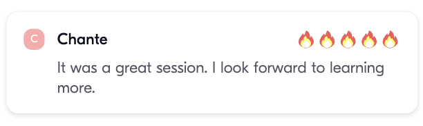 Chante's workshop review