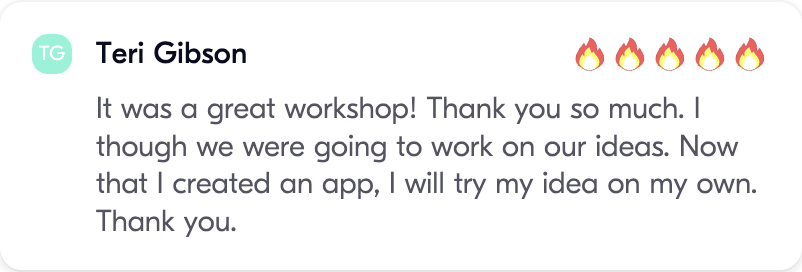 Teri's workshop review